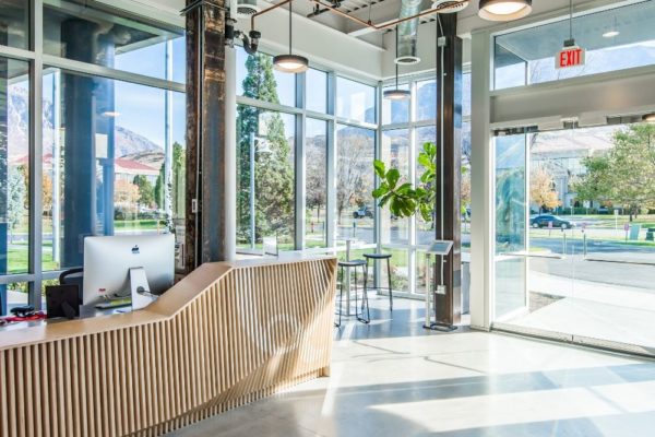 Qualtrics reception area in Utah office